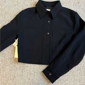 Wilfred (Aritzia) Midnight Black Cropped Blazer NWT